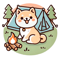 Kansai-ben (Osaka) Shiba Inu Camping