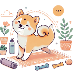 Kansai-ben (Osaka) Shiba Inu Yoga