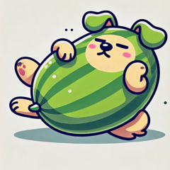 Melon-flavored dog