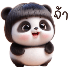 Panda Fat with bangs