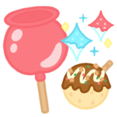 Festival food ! Fluffy Sticker deco