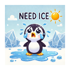 Hot Penguin Stickers