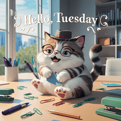 23 CAT SHOP - HELLO TUESDAY set1 -