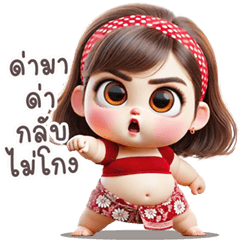 Pangram cute girl (THAI)