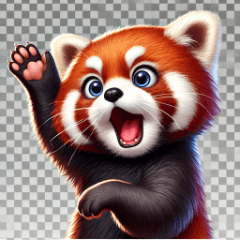 リアルなレッサーパンダの感情表現