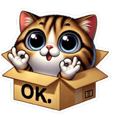 A tabby cat in the cardboard box 2