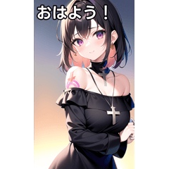 十字架タトゥー女子