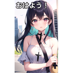 十字架女子