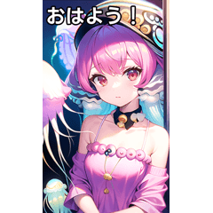 電車とクラゲ女子