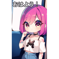 電車タトゥー女子