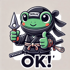 Ninja Frog Stickers