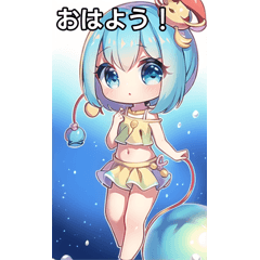 cute water girl sticker