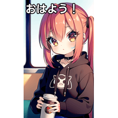 Train riding tattoo girl 5