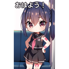 Train riding tattoo girl 4