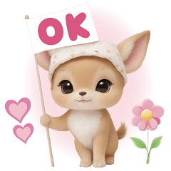 cute Bambi Sticker by keimaru