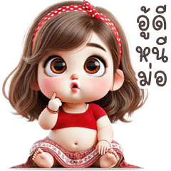 Pangram cute girl (Kum-muang)