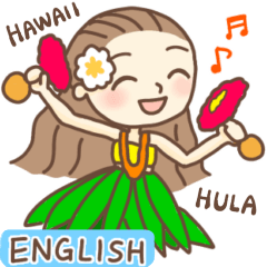 Daily Stickers of a Hula Dancer -English