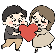 a couple's everyday life Stiker