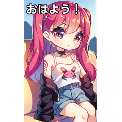 電車大好きタトゥー女子