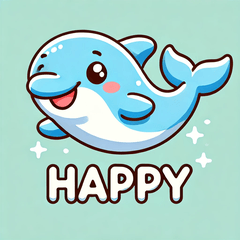 Cute Dolphin Sticker Set