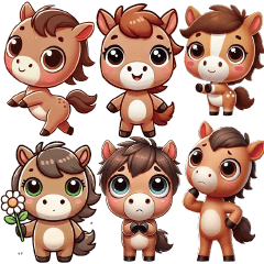 Adorable Horse Stickers!