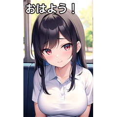 ポロシャツ女子は電車に乗る