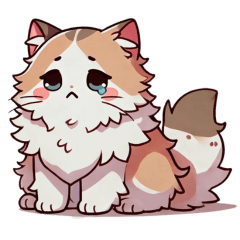 Cat Sticker(Norwegian Forest Cat2)