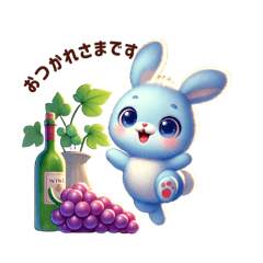 A cute blue rabbit <Summer/Autumn>