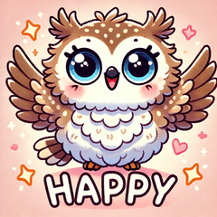 Charming Owl Stickers