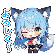 fox girl sticker1