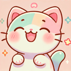 Pastel Cat Emotions: Cute Sticker Pack