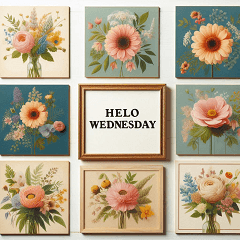 23 CAT SHOP  FLOWER HELLO WEDNESDAY set1