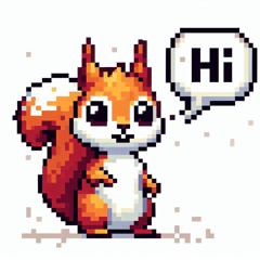 Pixel Squirrel Stickers @SFW