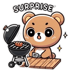 BBQ Bear Stamps