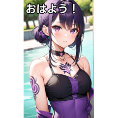 タトゥー女子は黒紫が好き