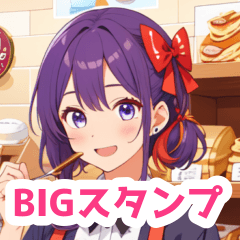 Pancake Shop Summer Girl BIG Sticker