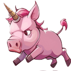 pink pig unicorn