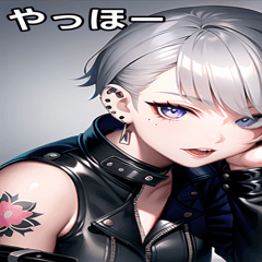 Silver Hair Piercing Girl5