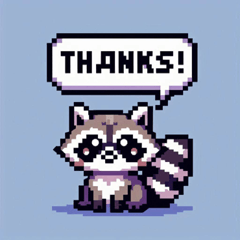 Pixel Raccoon Stickers @SFW