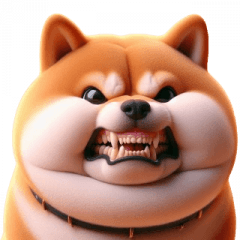 Shiba Inu Funny Emoji Sticker