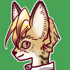 A refreshing serval cat sticker