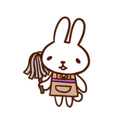 Part-time worker Negative rabbit(no txt) - LINE スタンプ | LINE STORE