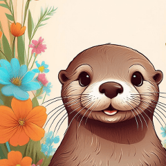 Otter Big Sticker