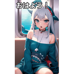 サメ女子は電車に乗る
