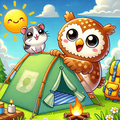 Camping Fun with Owl