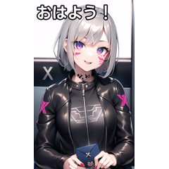 銀髪Xタトゥー女子は電車が好き