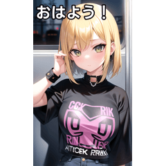 金髪ロック女子は電車に乗る