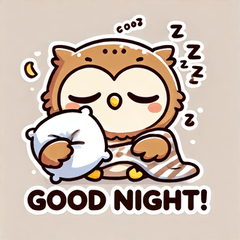 Sleepy Owl Stickers