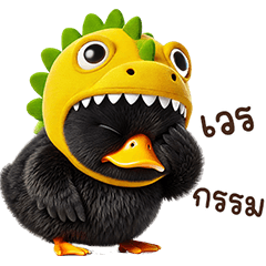 Black Duck Yellow Dino