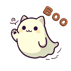 The cute ghost kitten